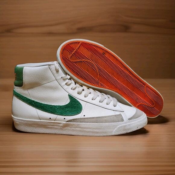 Nike Blazer Mid \'77 Vintage \'Sail Stadium Green\' Men’s 12 Sneakers Shoes Leather